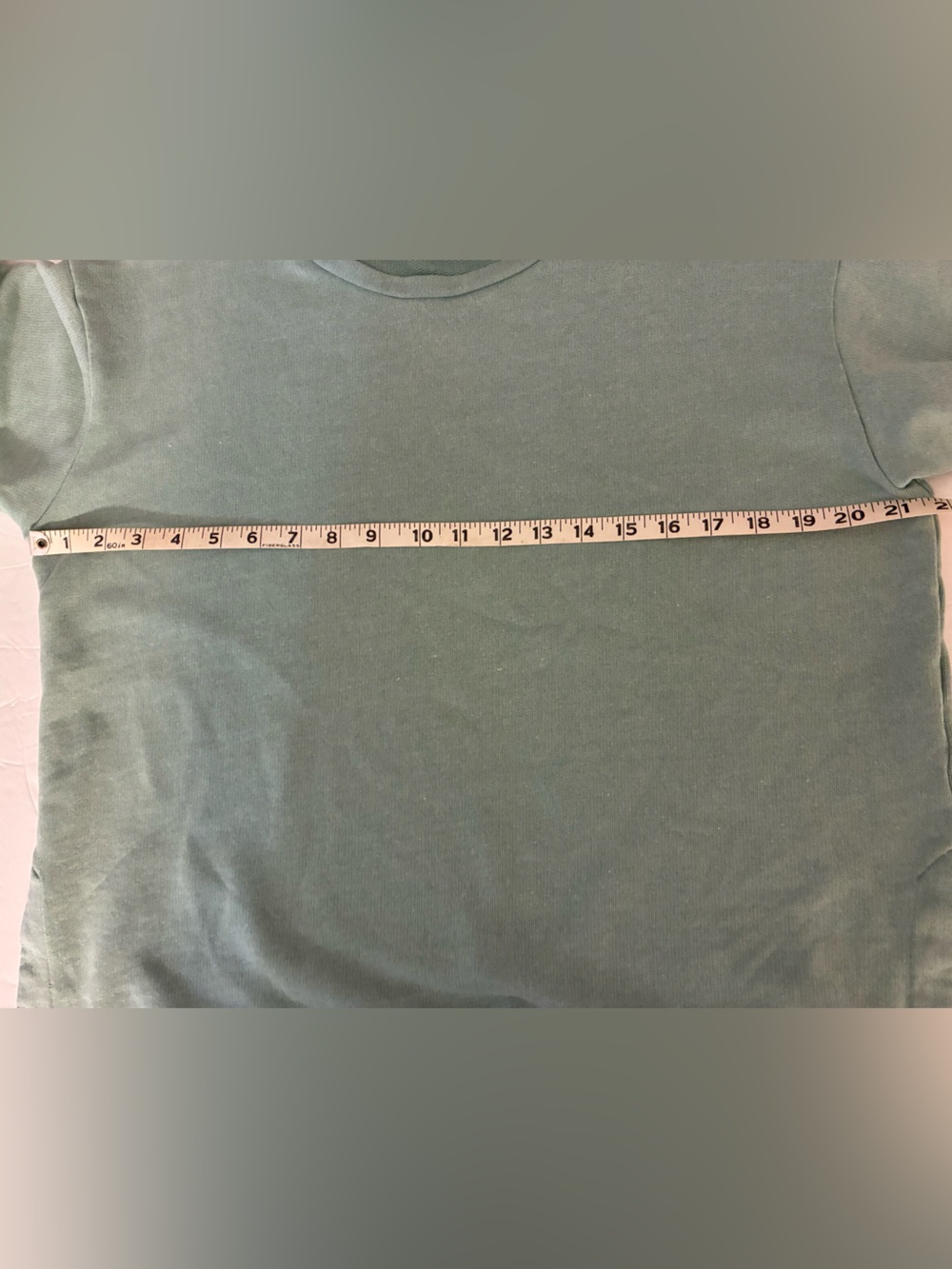 Eileen fisher Green Organic Cotton Blend Sweatshirt L Boxy Oversized Coastal - Picture 8 of 10